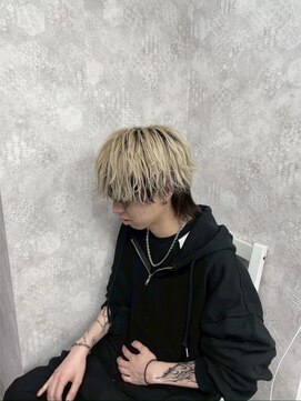 ワンズナゴヤ 名古屋栄店(ONE's NAGOYA) フェザーパーマブルーブラックスパイキーショートスペインカール