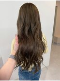透明感マットブラウン/ロング/レイヤーカット/髪質改善