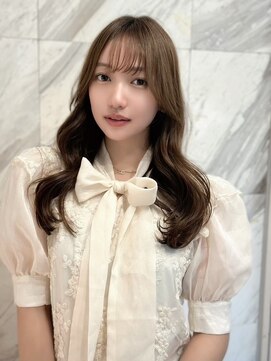 シーシンジュク 新宿南口(Sea shinjuku) ココアベージュ×レイヤー[小顔/黒髪/オリーブグレー]