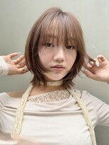 サクラ オモテサンドウ(SAKURA) 切りっぱなしボブ/外ハネボブ/レイヤーカット/暗めカラー/前髪