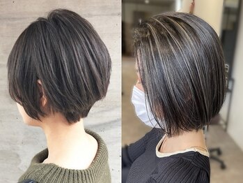 コーストバイマグ 塩尻店(COAST by Mag)の写真/生え始めた白髪…Magなら、ファーストグレイの方にも◎しみない×デザインカラーと混ぜて色味を楽しめます!