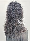＊ソバージュカーリーヘアハードパーマスパイラルパーマロング