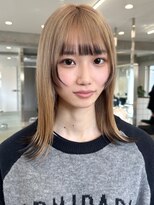 サンクプロジェクト(cinq PROJECT)&nbsp;透明感ミルクティーベージュレイヤーロング