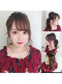 ルーズスタイル小顔ポニーテール