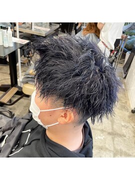 ディーカヘアーセンダイ(Di KA HAIR sendai) ツーブロックマッシュ/ツイストパーマ/刈上げ/ラベンダーブルー