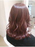 赤みカラーが可愛いミディアムスタイル【RENJISHI 宮本】
