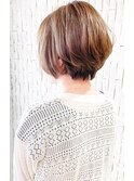 丸みショートボブヘア