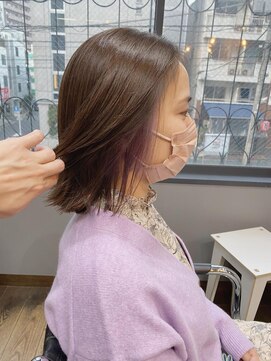 ヘアアンドメイク エジェリ(hair&make egerie) 【インナーカラー 外ハネボブ 恵比寿】