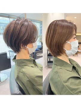 バンプ ギンザ(BUMP GINZA) 絶壁解消×ひし形小顔×30代40代50代×前髪なしショートボブ★