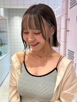 ロンドルーチェ 心斎橋(Lond luce) ダークアッシュ/ミディアムレイヤーカット［髪質改善/縮毛矯正］