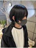 黒髪レイヤーウルフのメンズスタイル アッシュカラー【立川】