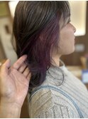 バイオレットインナー×ゆる巻き
