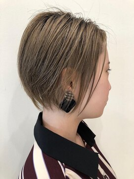 ヘアアンドアイラッシュ ココアンジェ くりえいと宗像店(Coco Ange) パープルアッシュ×大人ショート