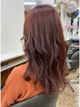 ヘアアートヒサ(HAIR ART hisa) 「RYOKO」304050代  カッパーレッド×フェアリーロング