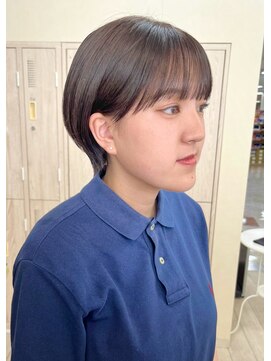 ソソ(soso) 【soso 伊勢田】丸みショート×ブラウンカラー【横浜/ブリーチ】