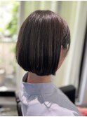 大人ショートカット30代40代50代白髪染めシアーグレージュ#126