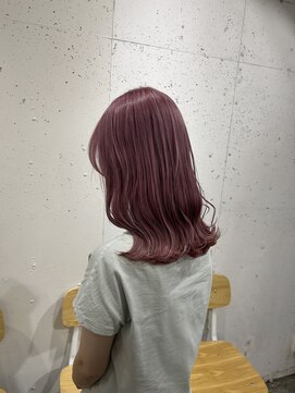 アジールヘア 北千住駅西口店(agir hair) ピンクカラー ピンクベージュカラー 暖色カラー