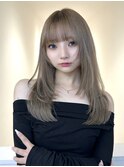 レイヤーカット 韓国レイヤー ハイトーンカラー
