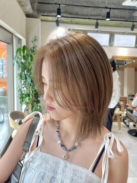 クム 横浜(qumu) qumu横浜 ミルクティーカラー×レイヤー