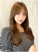 顔周りレイヤー/大人かわいい/くびれヘア