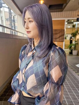 サロン シー(salon sea) salon sea とわ　ハイトーンパープル×ミディアムレイヤー