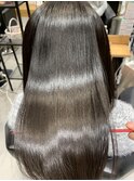 艶髪ストレートロング抜け感ローレイヤー縮毛矯正