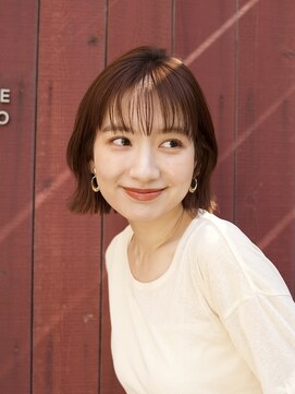 ガーデンヨコハマエスト(GARDEN YOKOHAMA est) ボブ 外ハネボブ くびれヘア 切りっぱなしボブ 暗めカラー