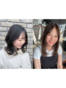 【髪質改善】顔周りも毛先1mmまでこだわったカットで、1番似合うスタイルをお届け！[レイヤー/小顔カット]