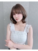 ロンドリゼル 札幌(Lond RiseL)&nbsp;オリーブグレー/前髪/ボブ/マロンベージュ/レイヤーカット/小顔