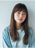 ミルクブラウン/ダークパープル/ナチュラルショート/夏/センター