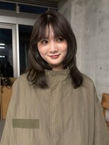 ケイトミラー(KATE Mirror)&nbsp;【KANON】ミディアムレイヤー暖色ブラウンワンカールレイヤー