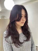 レーン(lane) ワインレッド×レイヤーカット