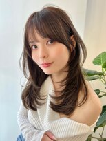 グレイン キャンバス 川崎(grain canvas.) ミディアムレイヤー/顔まわりレイヤー/オリーブグレージュ