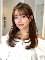 グレイン キャンバス 川崎(grain canvas.) ミディアムレイヤー/ハッシュカット#オリーブベージュ