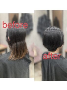 エイダ(EIDA) ■オトナ可愛いバッサリ耳掛け黒髪ショートオススメ☆