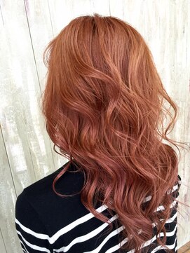 へアメイクワンプラス 四日市(HAIR MAKE ONEplus) ダブルカラー［ピンクオレンジ］