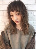 大人かわいいベイビーバング・ハイライトグラデーション