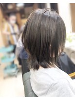 ヘア レスキュー カプラ(hair rescue kapra) ひし形レイヤーボブ　オリーブ系グレイジュカラー　【坂　直樹】