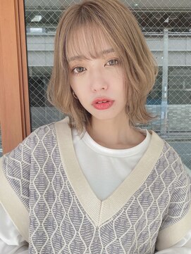 ルービック 難波(Rubik's) ハイトーンウルフヘア #大人かわいい#マッシュショート＃ボブ