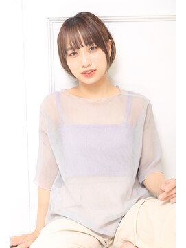 クラッチムク 博多口(CLUTCH muk.) ナチュラル艶髪ストレートボブa18