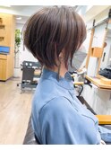 絶壁解消×くびれ×30代40代50代×前髪長め大人ショートボブ永