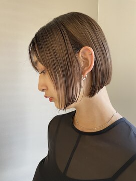 リノショアーズ ショウナン 辻堂店(RinoShores SHONAN) うるツヤ丸みボブブラウン系小顔補正立体カット大人美人