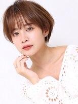 無垢(muku)&nbsp;大人可愛い小顔美髪ツヤ髪ひし形ショートモカブラウンA2