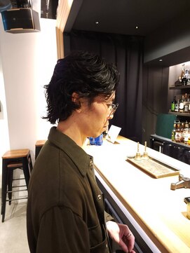 ブロック ジャポン(bloc japon) メンズのかきあげミディアムヘアー