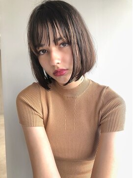 ラル 立川南口(lar) シースルーボブ_くすみカラーラベージュオリーブカラー