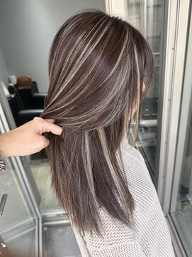 エトラ 渋谷店(etora) 小顔 ネビージュ グレージュハイライトカラー◎