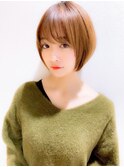 小顔 ひし形 前下がり 大人ショート