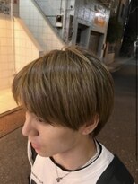 ランソ 新宿(RUNSO)&nbsp;フェザーパーマ×サーフカール×刈り上げセンターパート