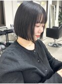 ライン感あるボブ 髪質改善 博多美容室
