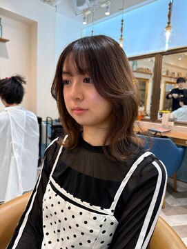 ロンドアベニール 北千住(Lond avenir) ブリーチなしチェリーブラウン髪質改善縮毛矯正酸性ストレート